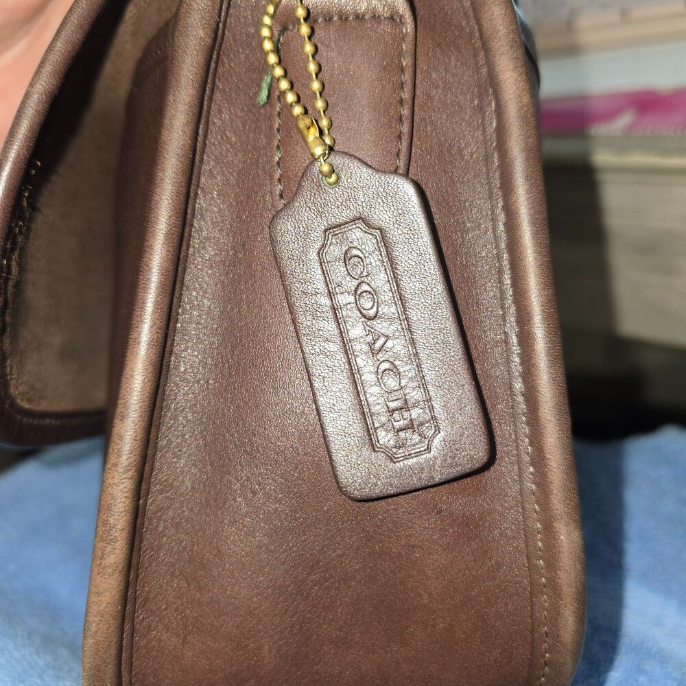 Vintage Coach City Bag Mocha Leather Crossbody Purse 9790 - Picture 5 of 5